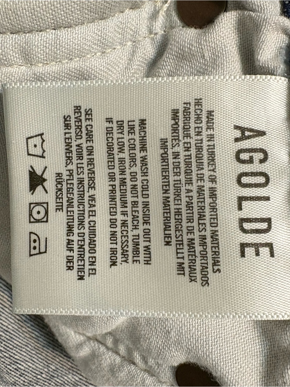 Agolde High-Rise Straight Jeans - Dark Blue - Picture 6 of 6